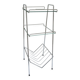 Chrome metal glass saddle shelf magazine rack 70s