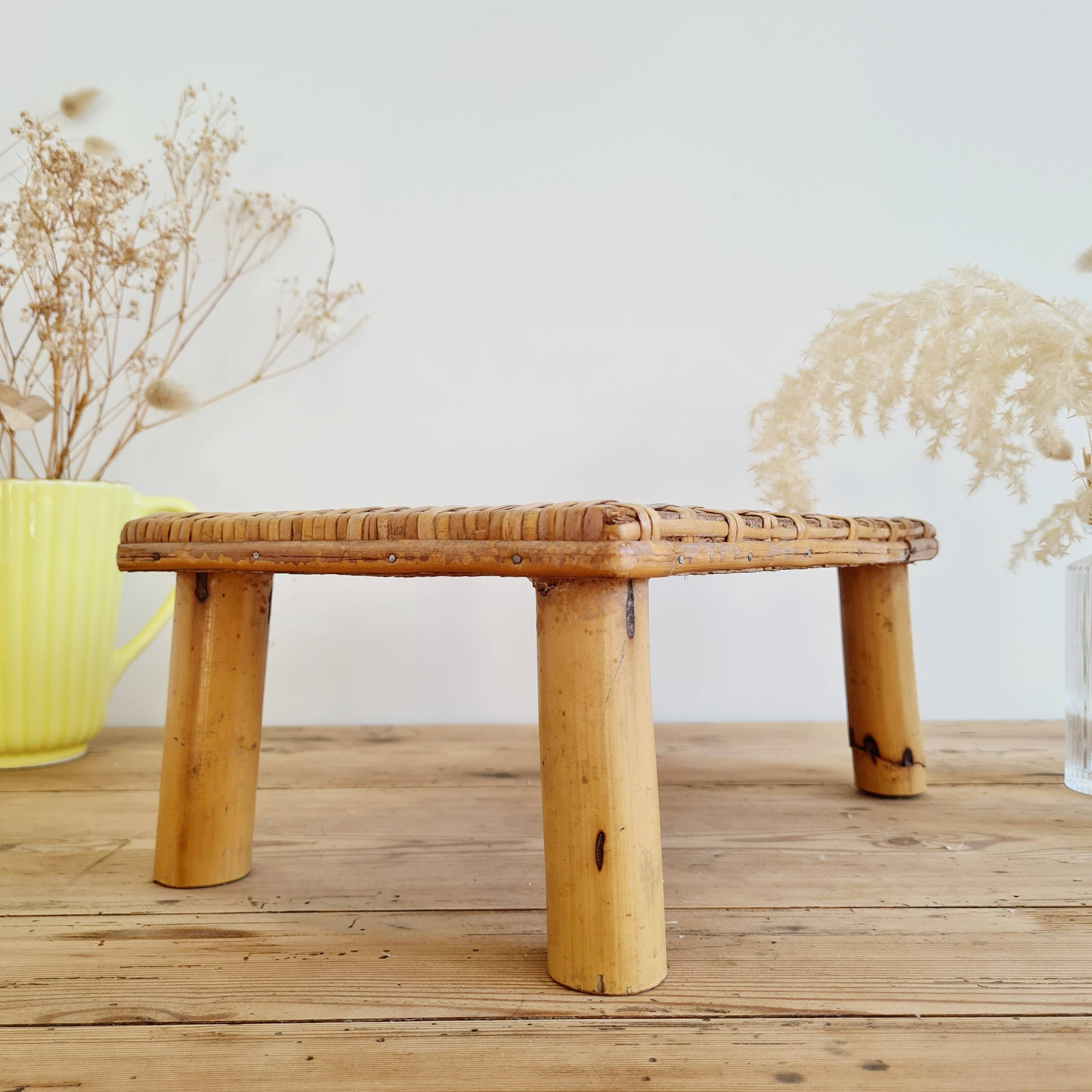 Stool - bamboo stool - bamboo plant stand
