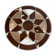 Vintage round cowhide rug 70