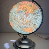 J.Forest vintage glass globe 1950 world map - 37 cm