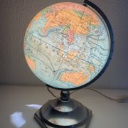 J.Forest vintage glass globe 1950 world map - 37 cm