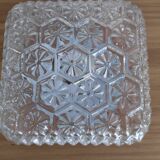 Vintage square worked glass ceiling light