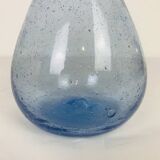 Vintage blue bubble glass soliflore vase