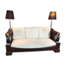 Empire-style mahogany seat/canapé with cariatid decorations