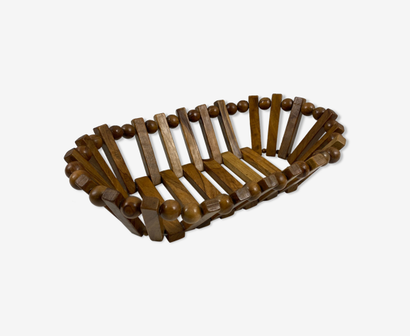 Panier vide poche en bois vintage