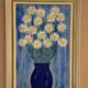 Swedish Oil on Canvas “Blue vase with flowers” by L jonsson Vintage 45x31cm