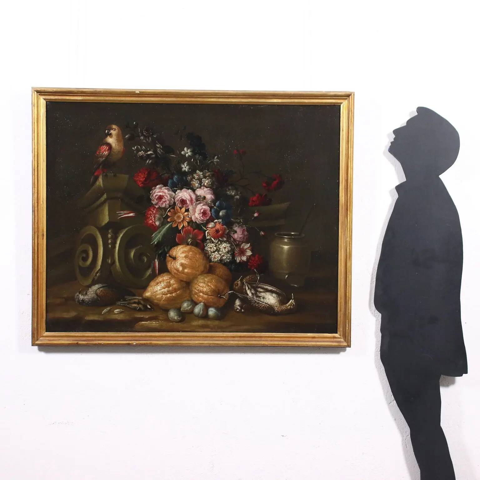 Old painting still life in oil on canvas Italy 17th-18th century