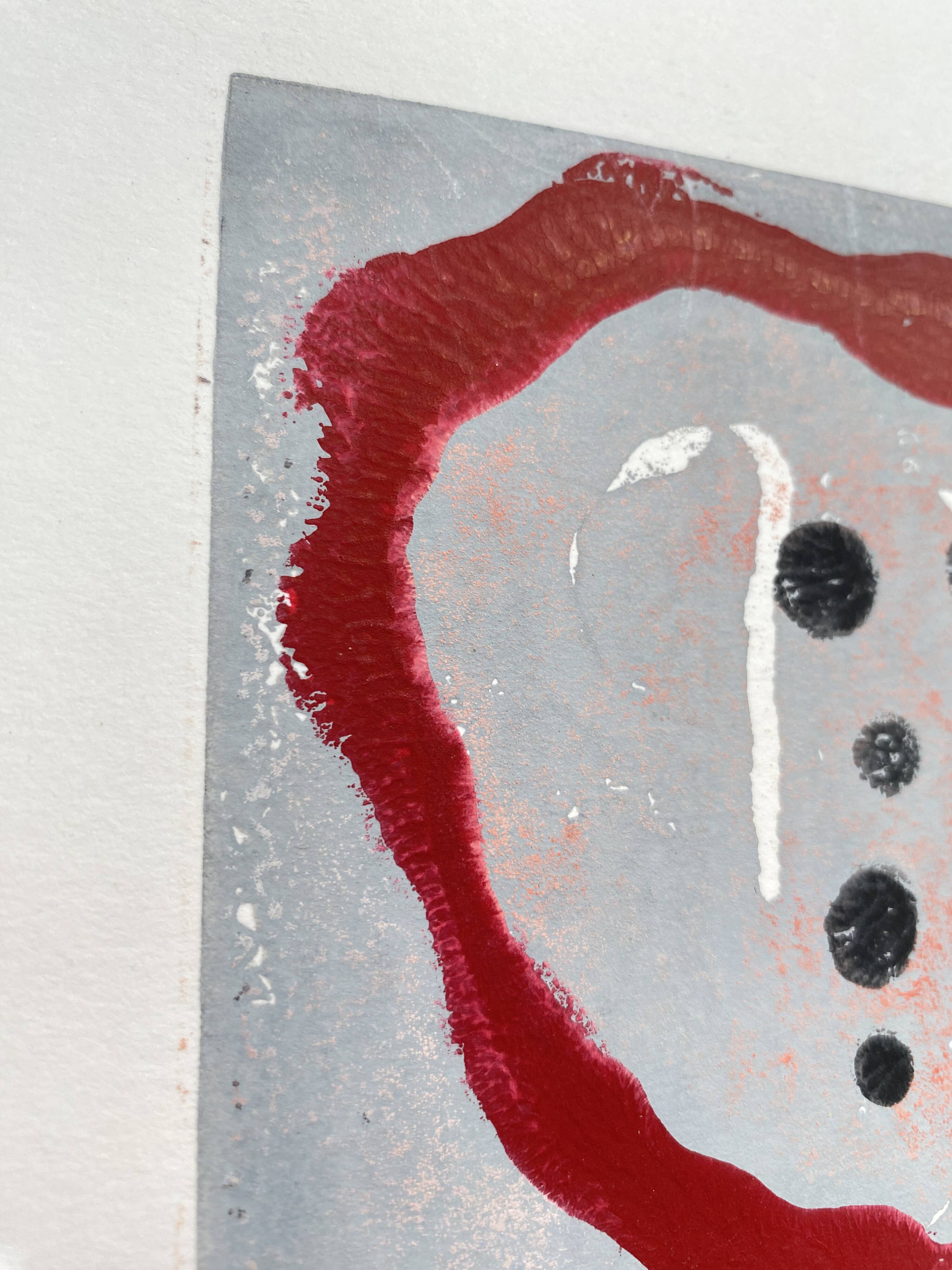 Screen printing and glazed gilded wood frame