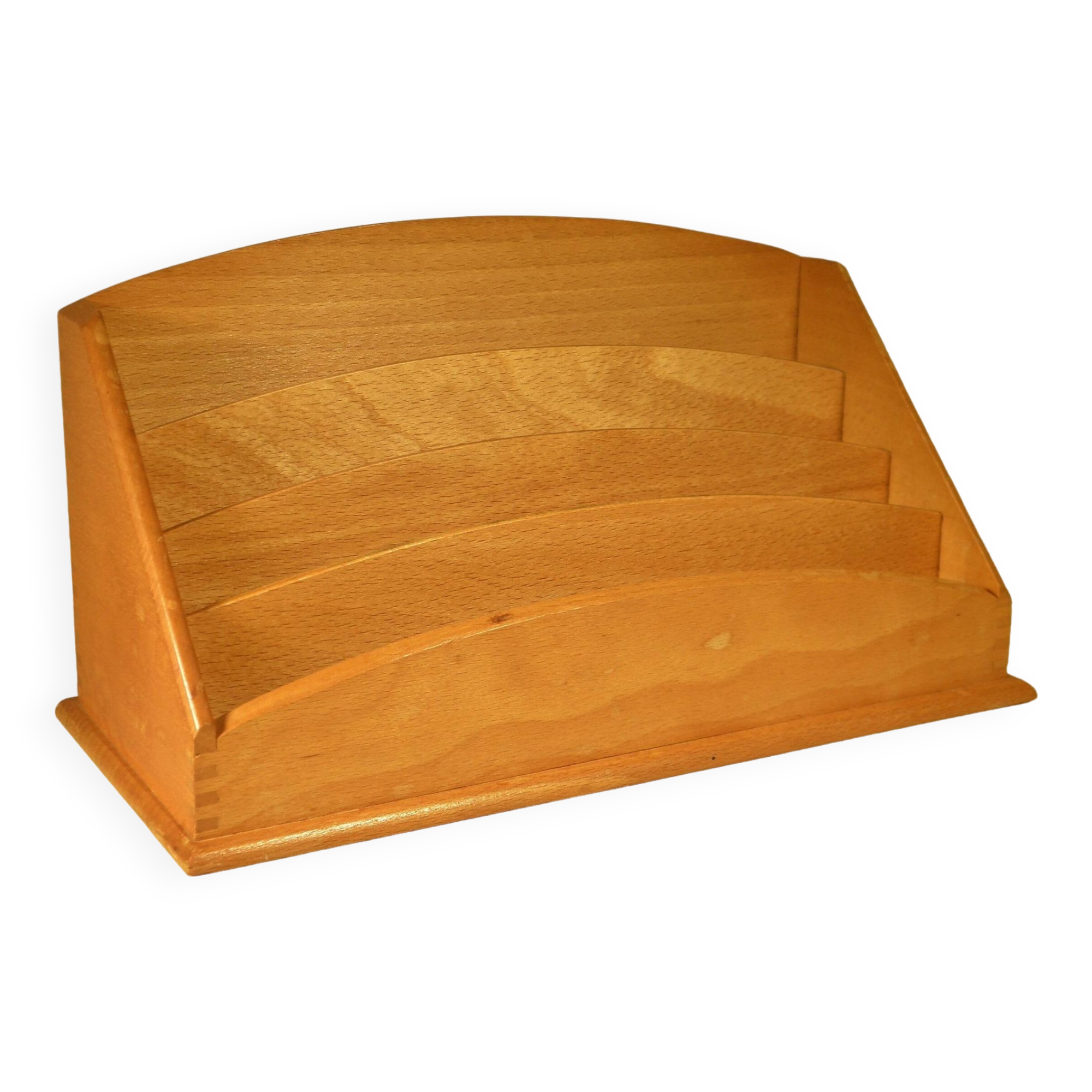 Letter holder, wooden mail holder from the 1950s