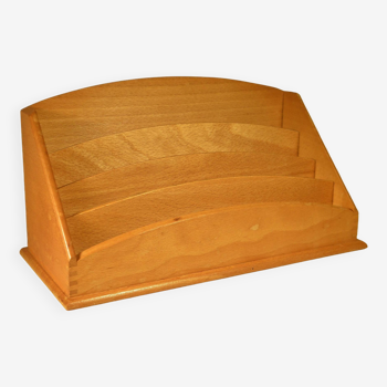 Letter holder, wooden mail holder from the 1950s