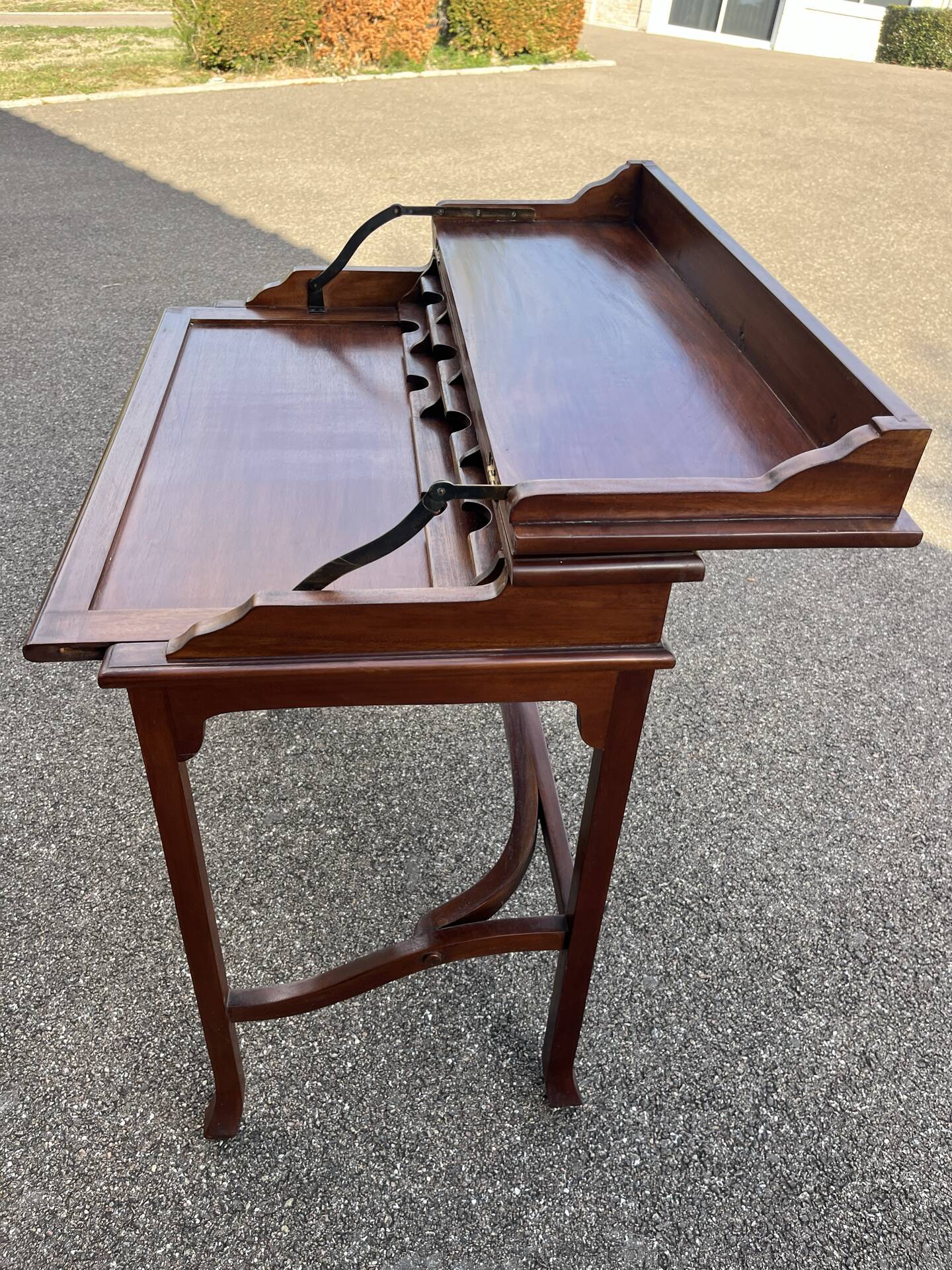Bureau d’officier acajou style campagne anglais desk