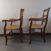 Paire De Fauteuil En Merisier