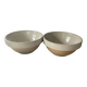 Set of two 2.5l salad bowls in vintage Digoin stoneware
