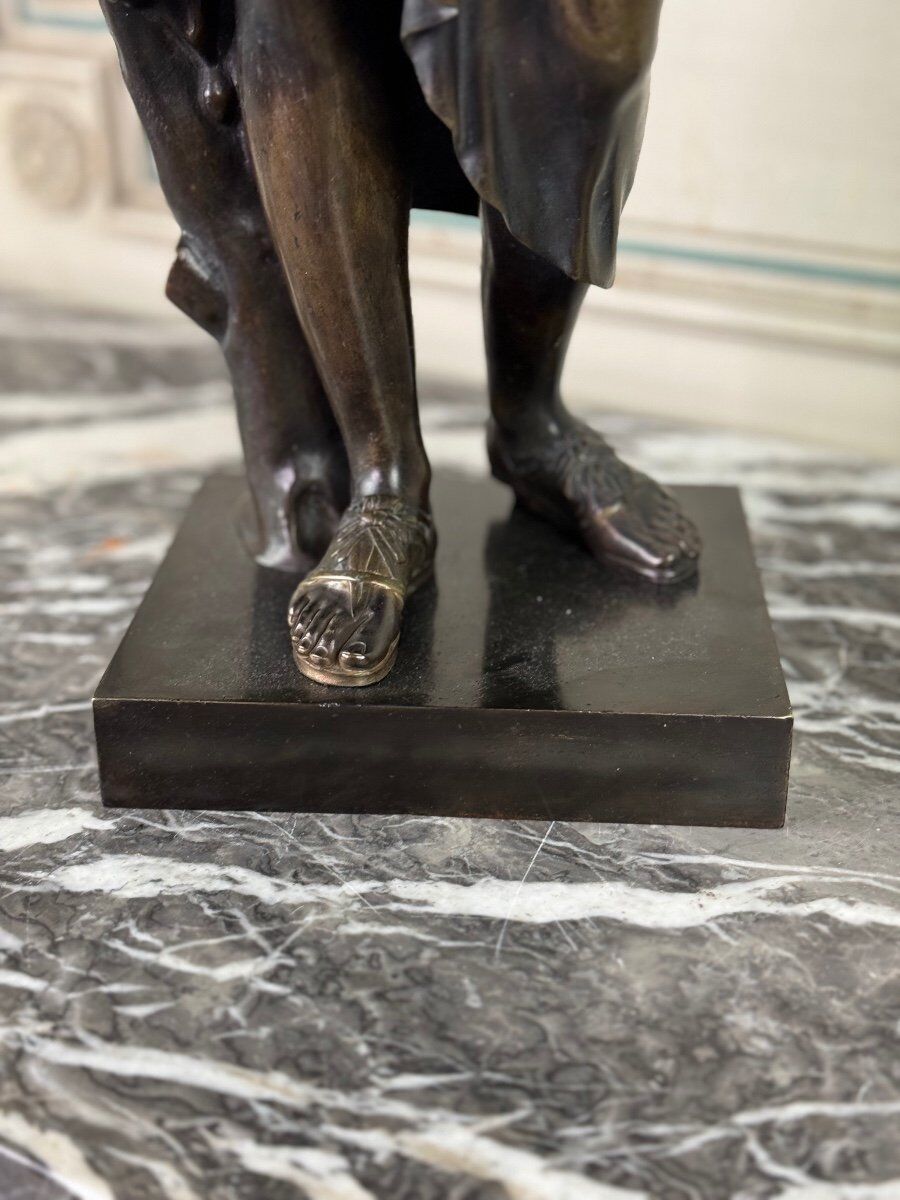 Diane de Gabies, bronze after the antique, brown patina, 19th century