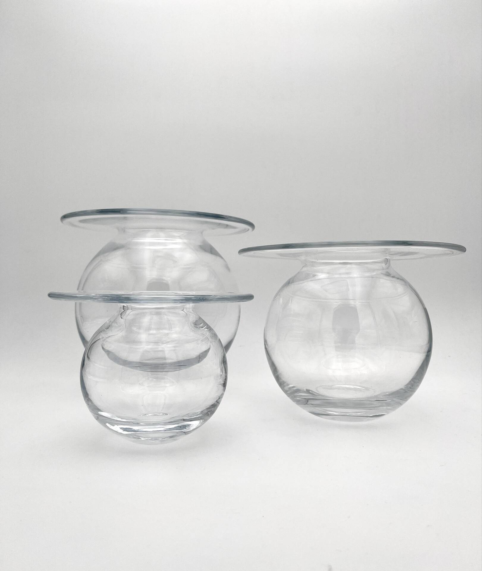 Rare Trio Vases "Saturnus" Nanny Still Riihimäen Lasi 1960
