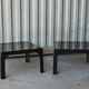 Pair of coffee tables in fibreglass, circa 1970.