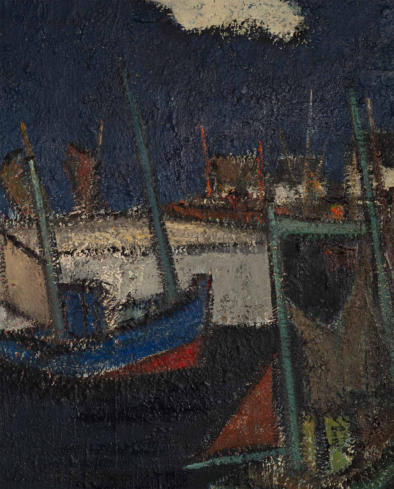 Hubert Henri de Vries, Bateaux dans le port