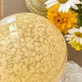 Lampe art deco verre de Clichy jaune