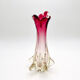 Murano Sommerso Vase Sculpture "Chambord" – Ruby Red & Champagne