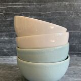 4 bowls Jars Tourron Mica & Quartz