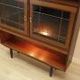Danish oak display cabinet with lighting and adjustable shelves, 1960s
