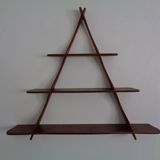 Mid-Century Triangular Teak Wall Shelf, Germany, 1960s