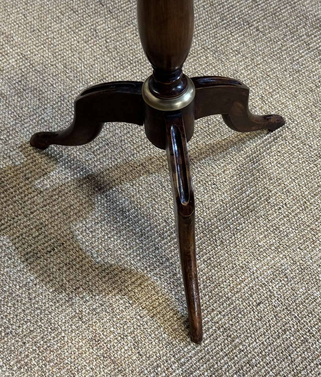 Mahogany gueridon with marble top from the 1950s.