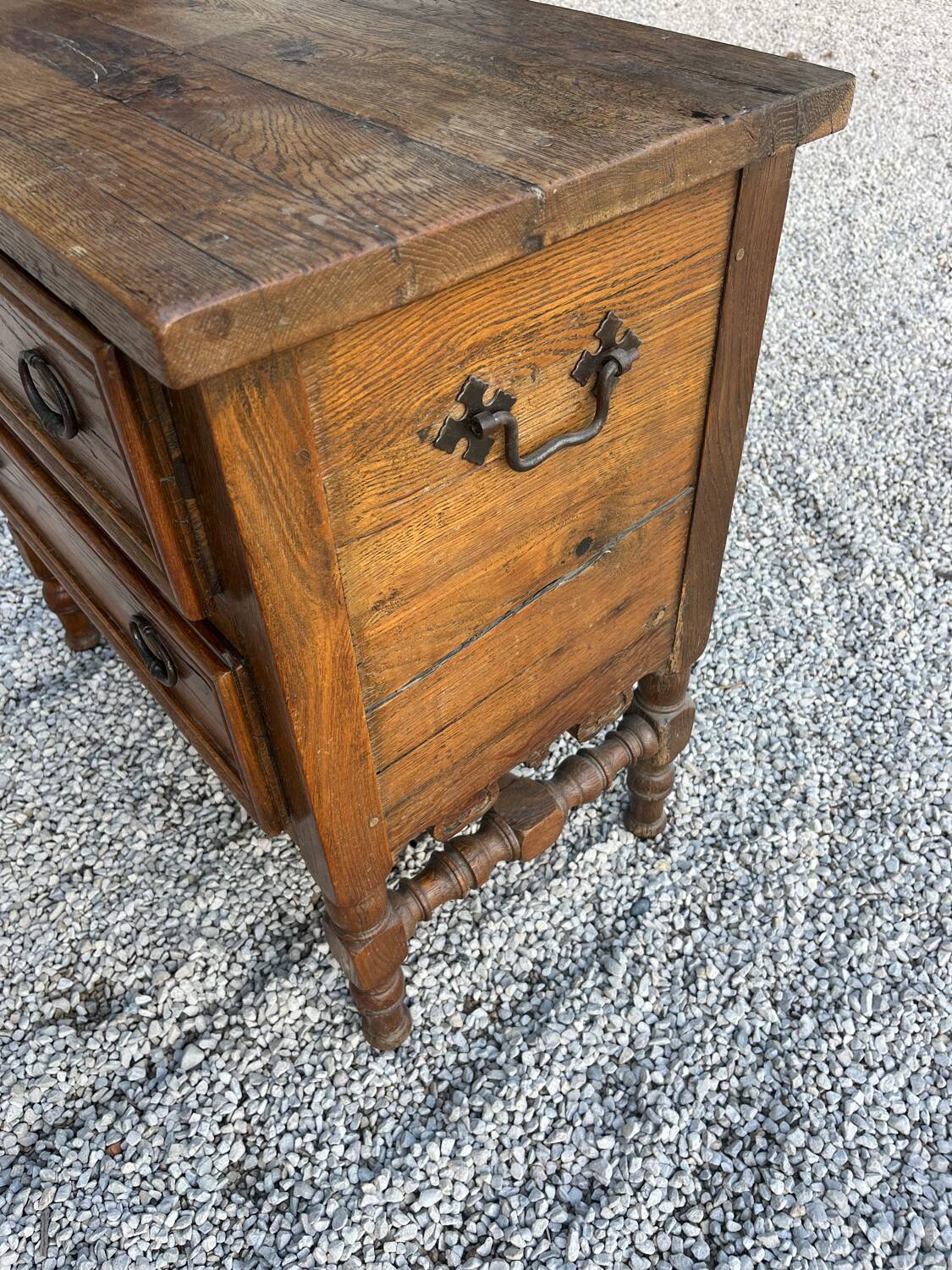 Antique solid oak chest of drawers