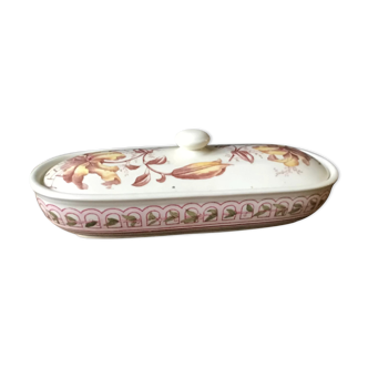 Faience brush holder