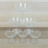 6 champagne glasses