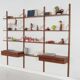 Cado modular shelving, teak veneer, Danish design, 1960s