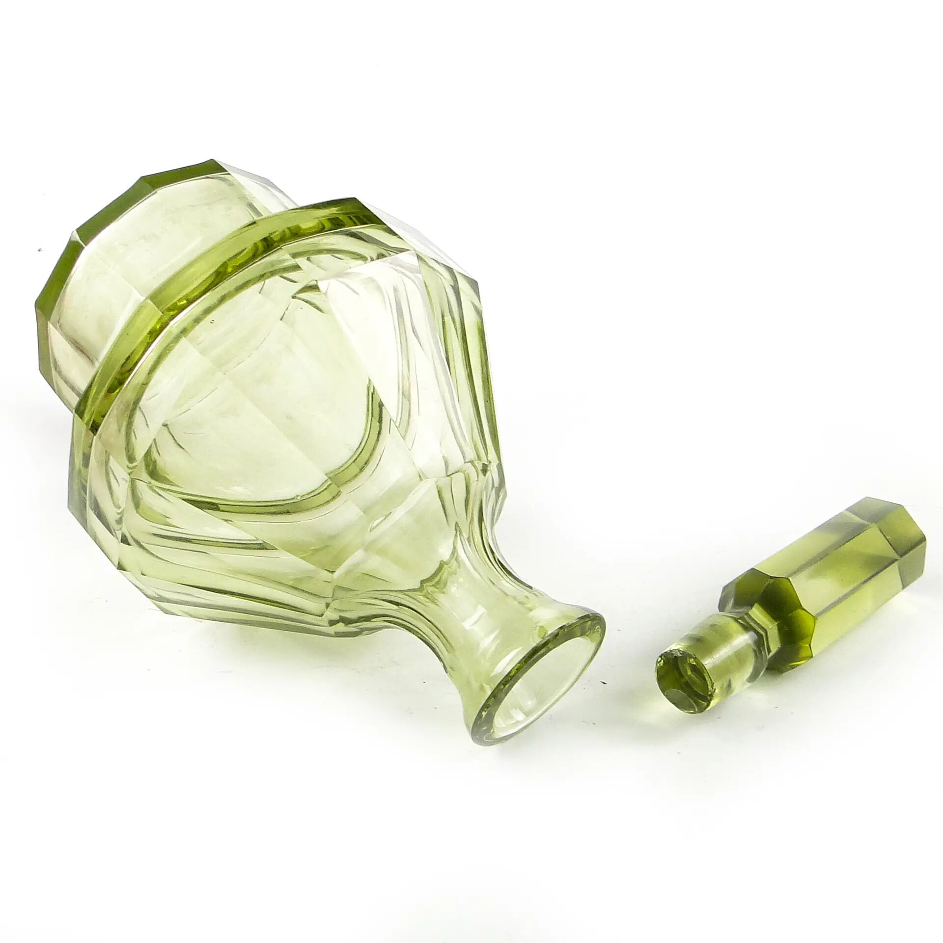 Carafe, Art Deco, crystal, Moser, Czechoslovakia, 1950s