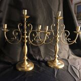 Pair of bronze candelabra