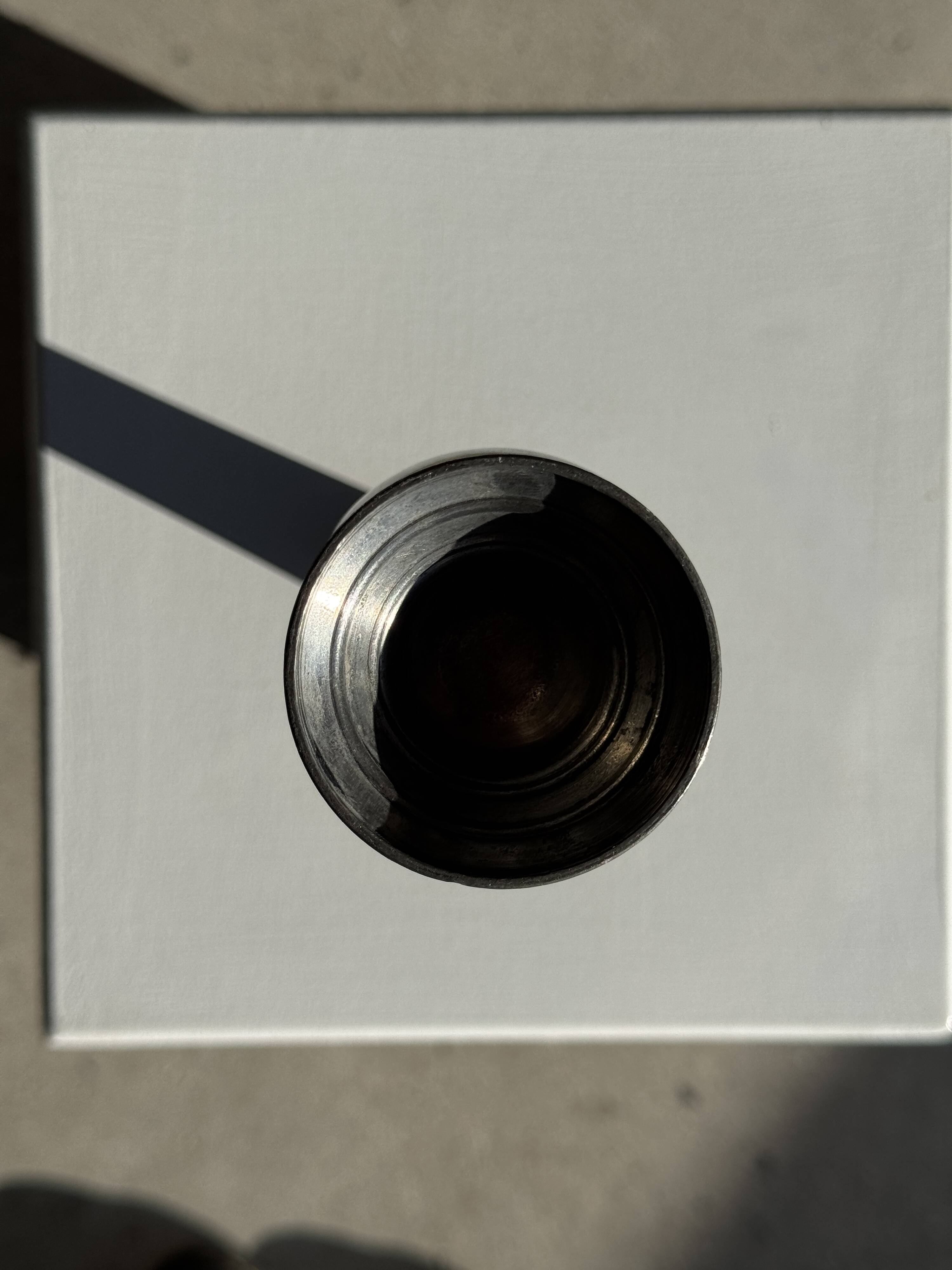 Vintage silver-plated floor vase