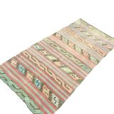 Stripe Oushak Handwoven Tribal Kilim Rug