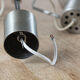 Aluminium ceiling chandelier - vintage 70-80s