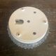 Vintage White Metal Support + Moulded Glass Ceiling Light Fixture