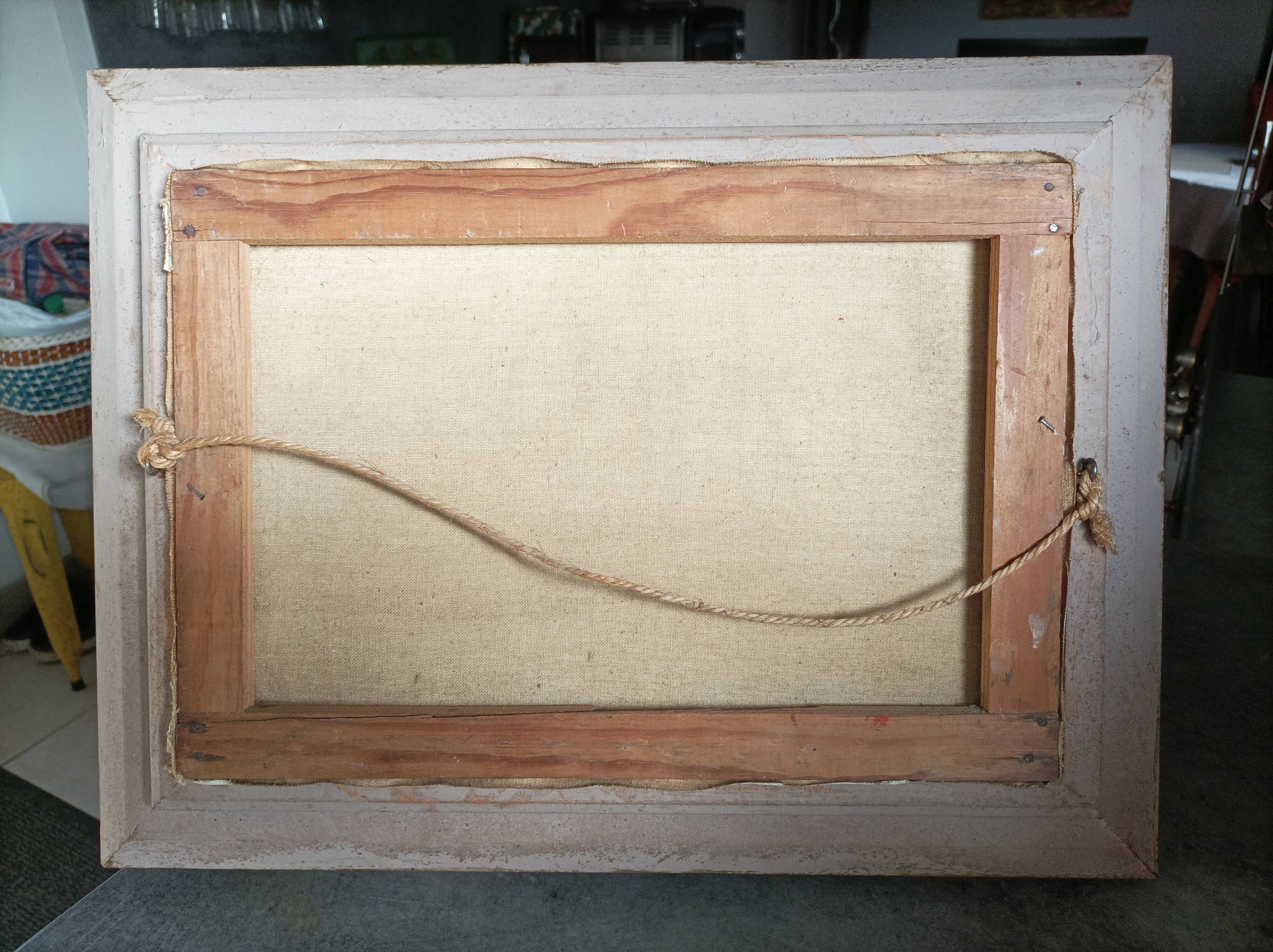 oil painting on canvas vintage floral decoration frame Montparnasse