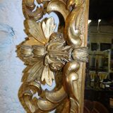 Wooden mirror carved gilded with leaf 140x98cm