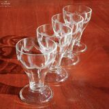 4 large water glasses or Evian ice cream cups