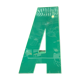 Old letter in metal and plexiglass, industrial decoration