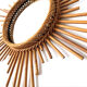 Vintage rattan sun mirror