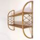 Vintage 1960s rattan wall shelf
