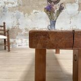 Primitive solid wood coffee table.