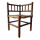 Chaise vintage coin du feu en bois tourné bobine