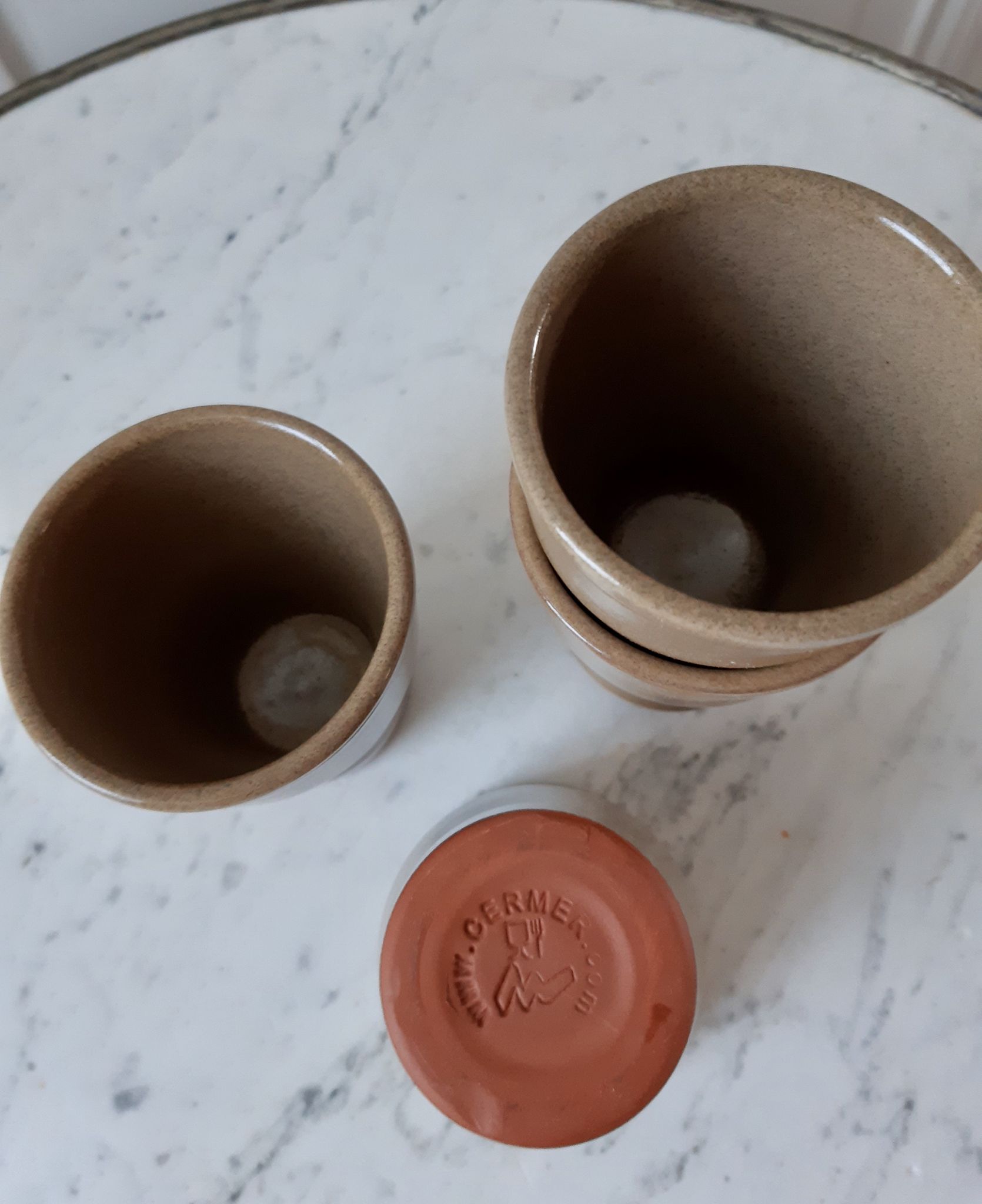 Lot de 4 verres en grès