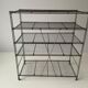 Free-standing industrial shelf with a metal structure, 4 shelves, 1960s, Germany.