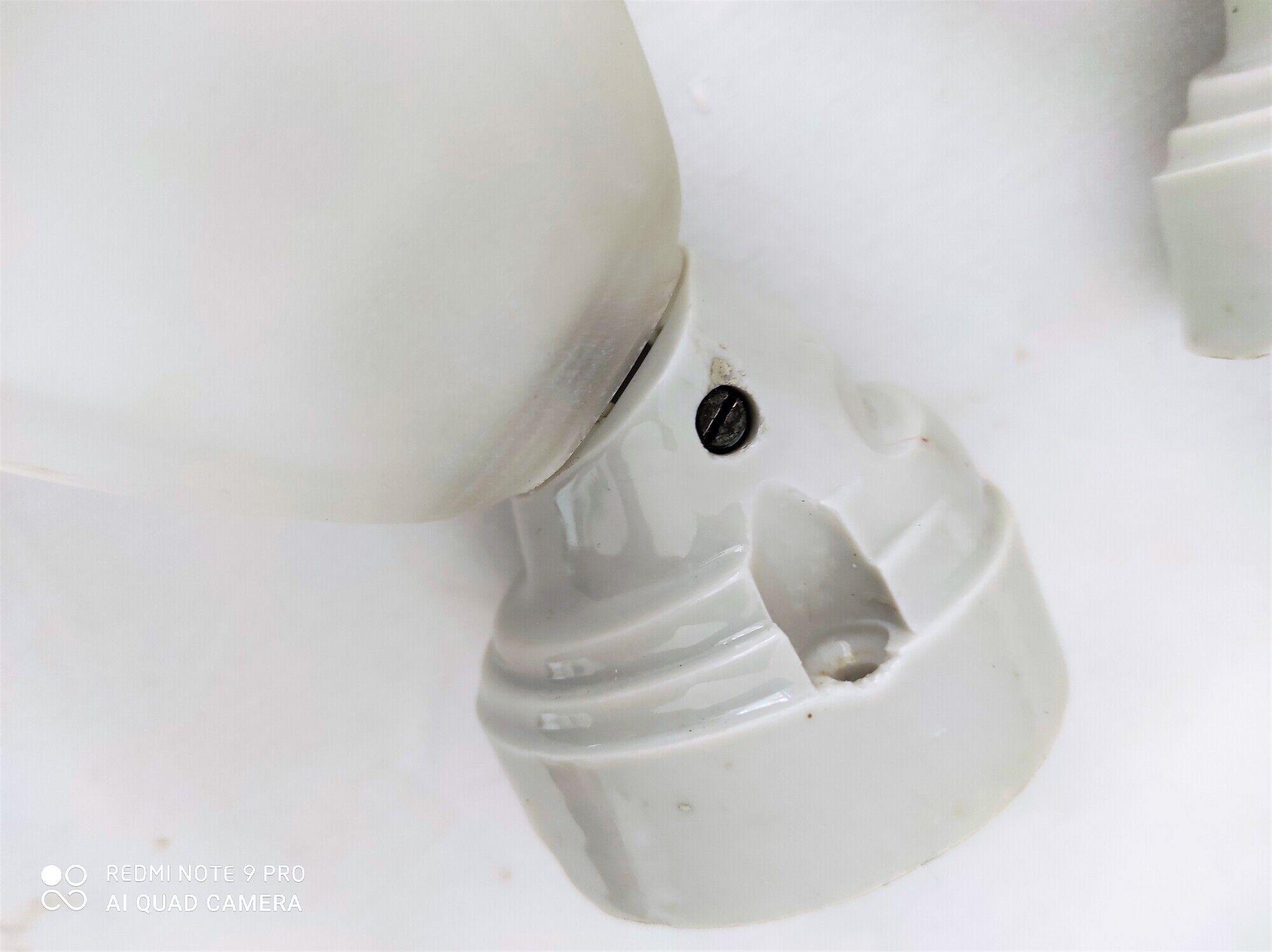 Pair of porcelain and ancient opaline sconces circa 1900/1930