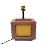 Art deco ceramic table lamp, Andre Fau Boulogne France circa 1940s