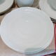 Set of 9 white porcelain coffee cups